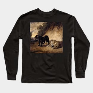 Two Leopards from Peru by Antoine-Louis Barye Long Sleeve T-Shirt